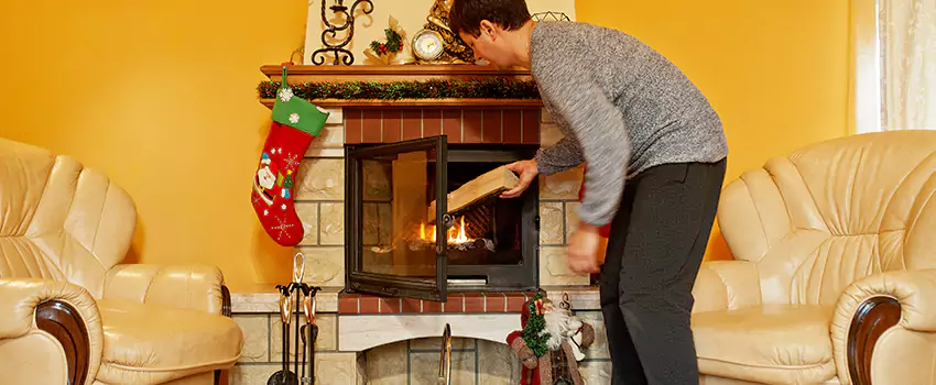 Rusted Metal Fireplace Restoration in Charleston, South Carolina